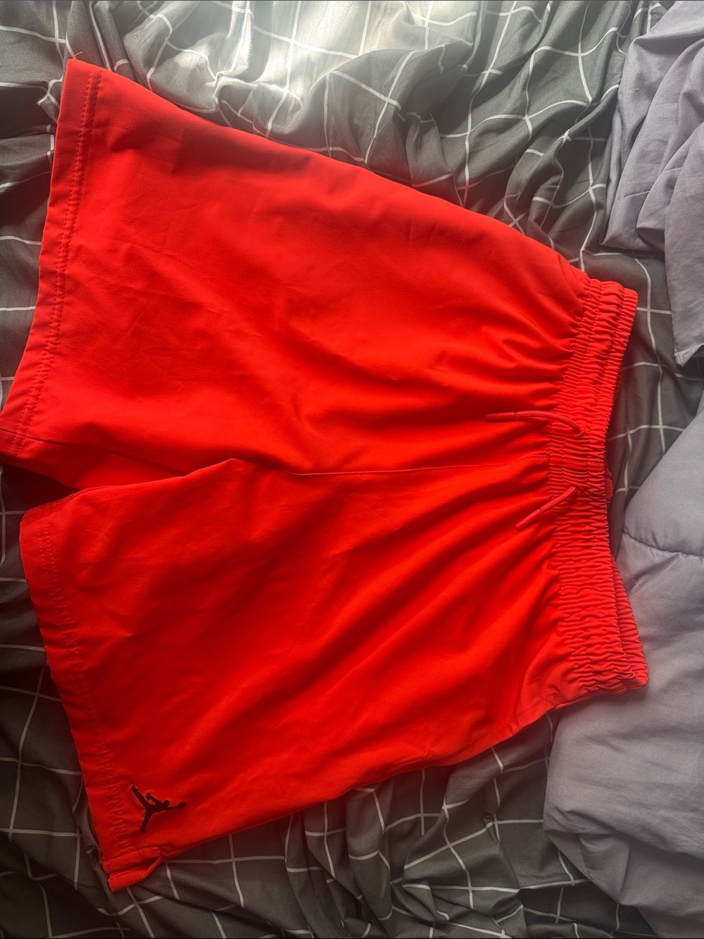 Jordan Bright Red Kids Athletic Shorts with Jumpman